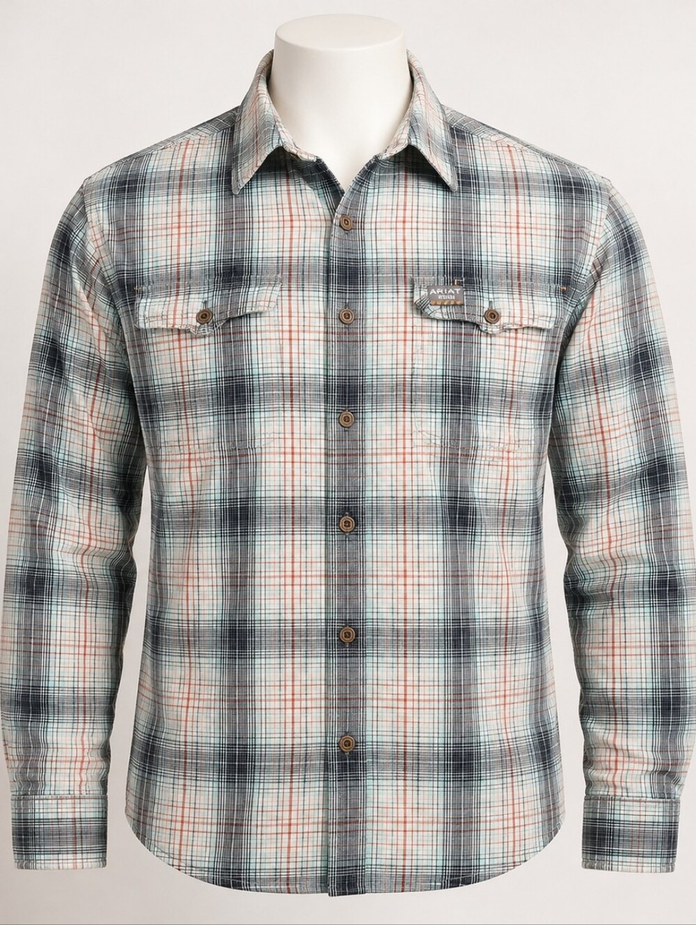 Ariat Rebar Men’s XXL Plaid Stretch Work Shirt